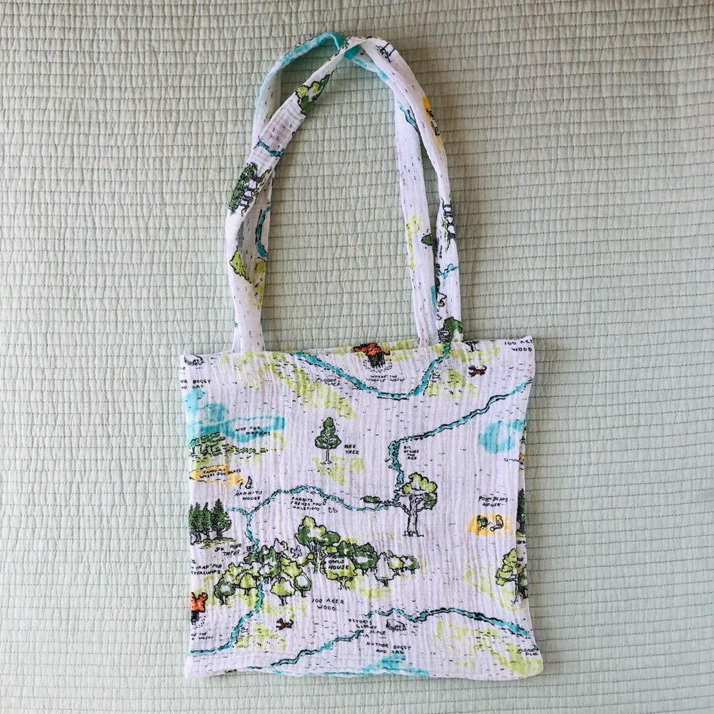 Handmade Winnie the Pooh Tote bag Upcycled Bag